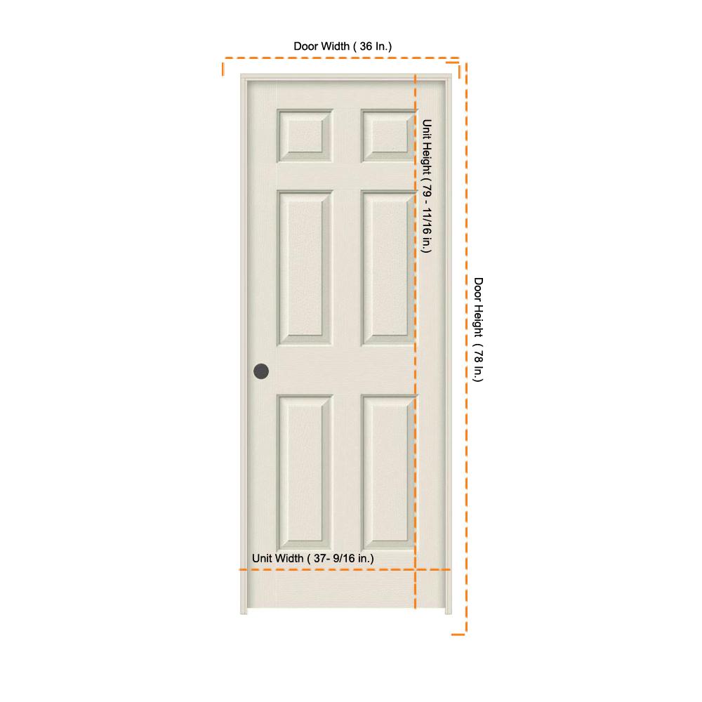 Jeld Wen 36 In X 78 In Colonist Primed Right Hand Textured