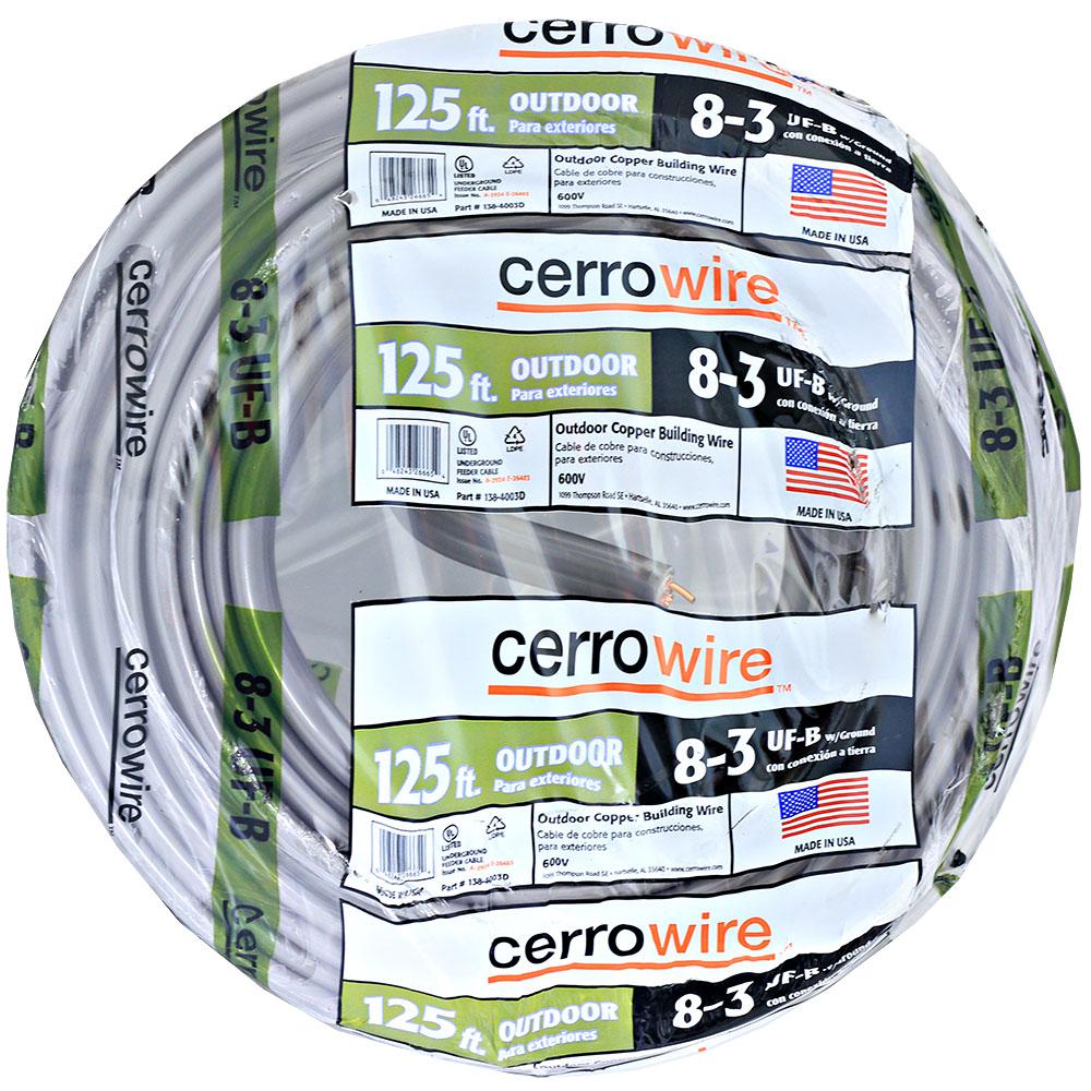 125 Ft 8 3 Uf B W G Wire 138 400 The Home Depot Sku 1003606557