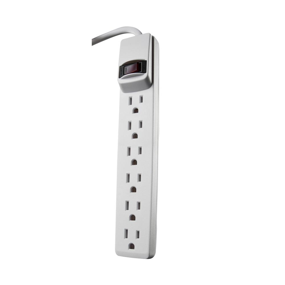 Woods 6 ft. 6Outlet Power Strip with Overload Protection41434 The Home Depot