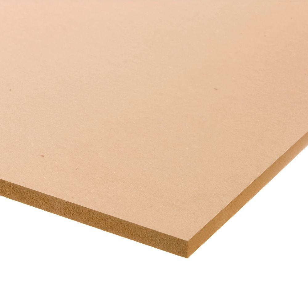 Particle Board Mdf Project Panels Plywood The Home Depot Medium Density Fiberboard Common 3 4 In X 2 Ft