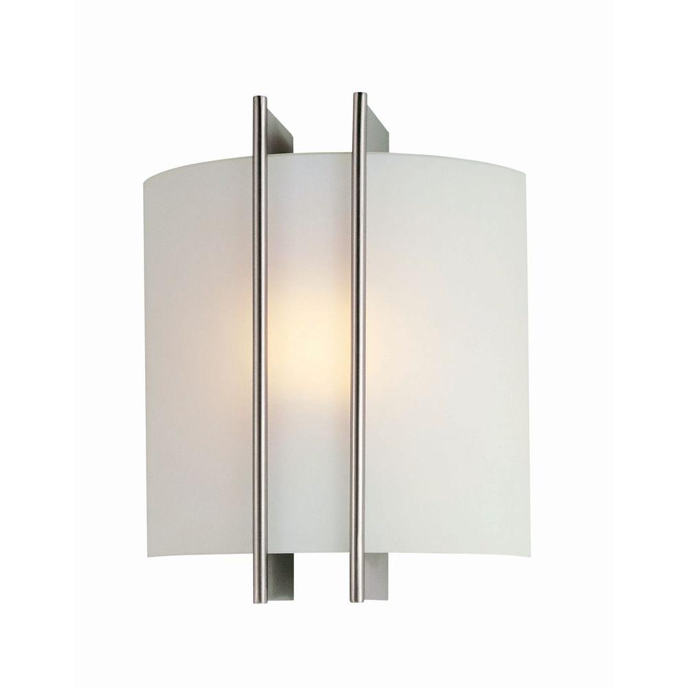 Illumine Reyna 1-Light Steel Sconce with Frosted Glass-CLI-LS-1673 ...