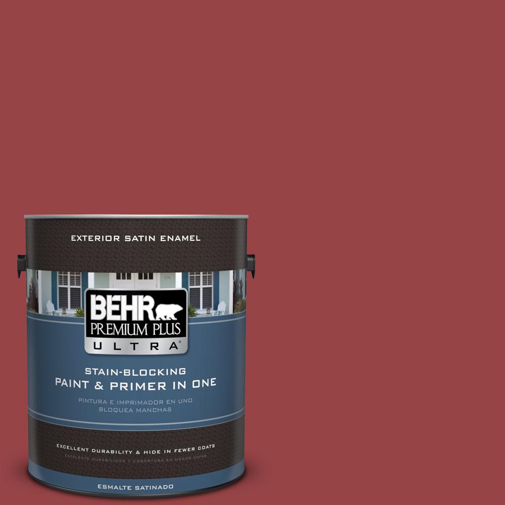 BEHR Premium Plus Ultra 1gal. 150D7 Regal Red Satin Enamel Exterior