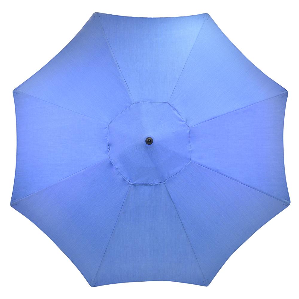 Plantation Patterns 11 ft. Aluminum Patio Umbrella in Periwinkle9111