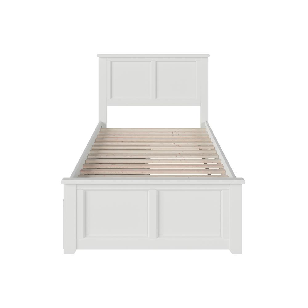 Atlantic Furniture Madison White Twin Platform Bed With Matching