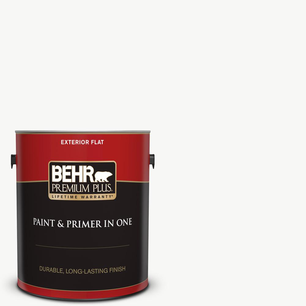 1 gal. Ultra Pure White Flat Exterior Paint and Primer in One