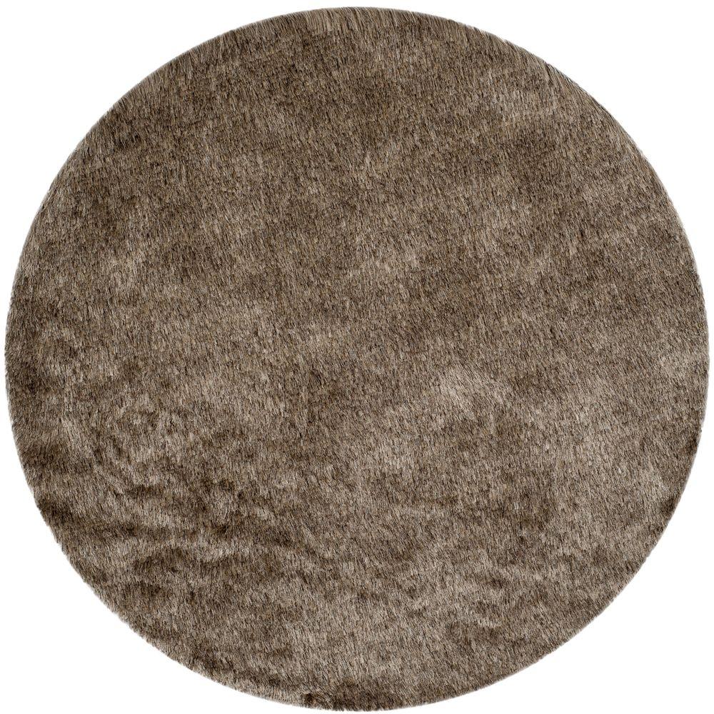 Safavieh Paris Shag Sable 7 ft. x 7 ft. Round Area RugSG51192927R