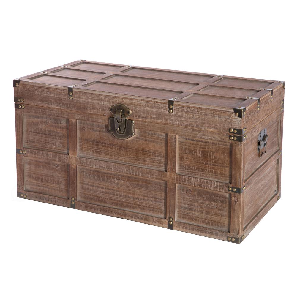 Wood Storage Trunks Storage Organization The Home Depot