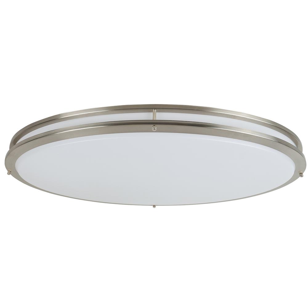 Unbranded 32 In Brushed Nickel LED Flush Mount NBCL32LED The Home Depot   Brushed Nickel Flush Mount Lights Nbcl32led 64 1000 