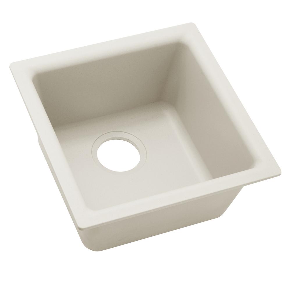 Elkay Premium Quartz DropIn/Undermount Composite 16 in. Bar Sink in RicottaELX1616RT0 The