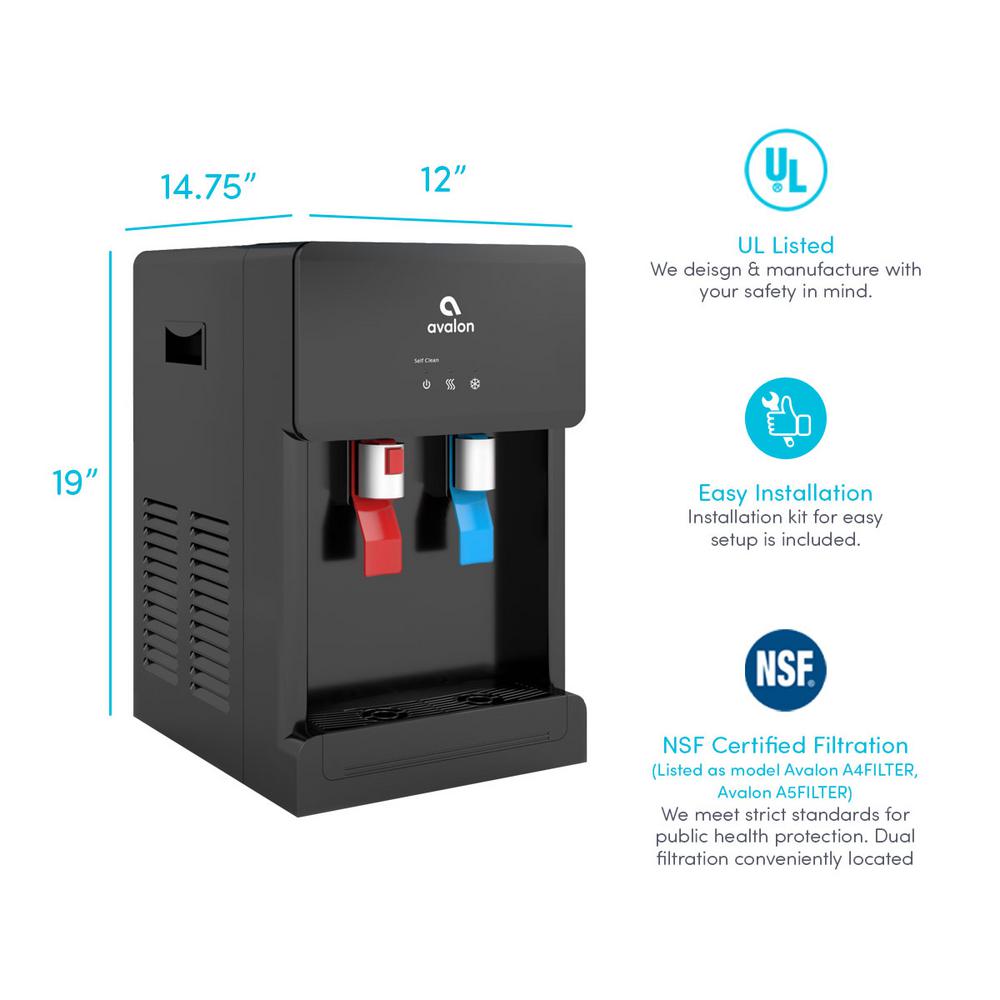 avalon countertop bottleless water cooler
