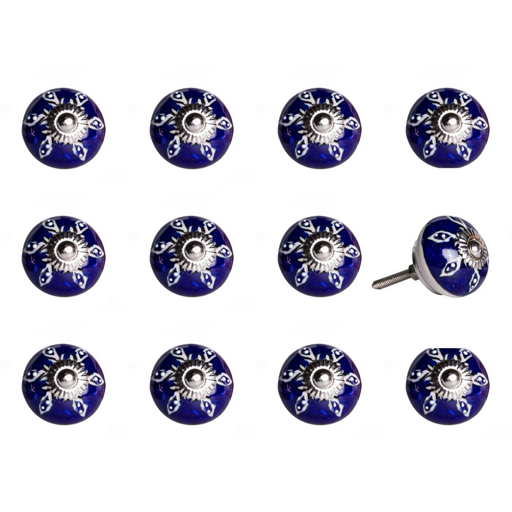 Knob It Ceramic Hand Painted Dummy Door Knob 12 Pack