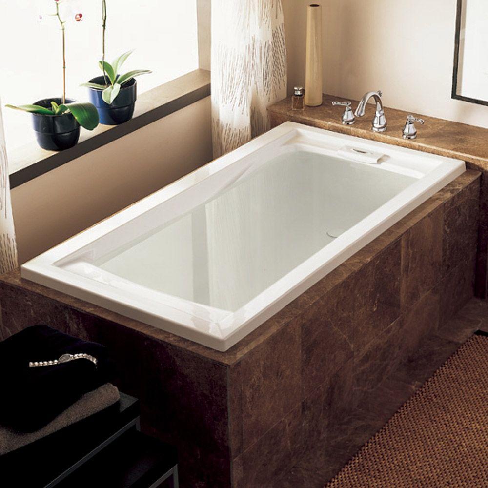 American Standard Evolution 72 In X 36 Acrylic Reversible Drain Bathtub White