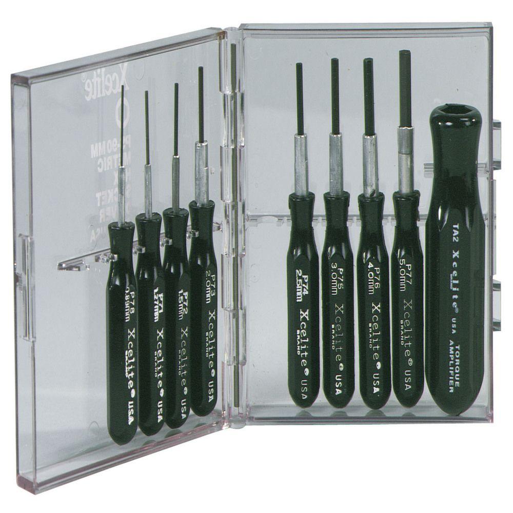 Xcelite Hex Metric Screwdriver Set (9-Piece)-PS90MM - The Home Depot