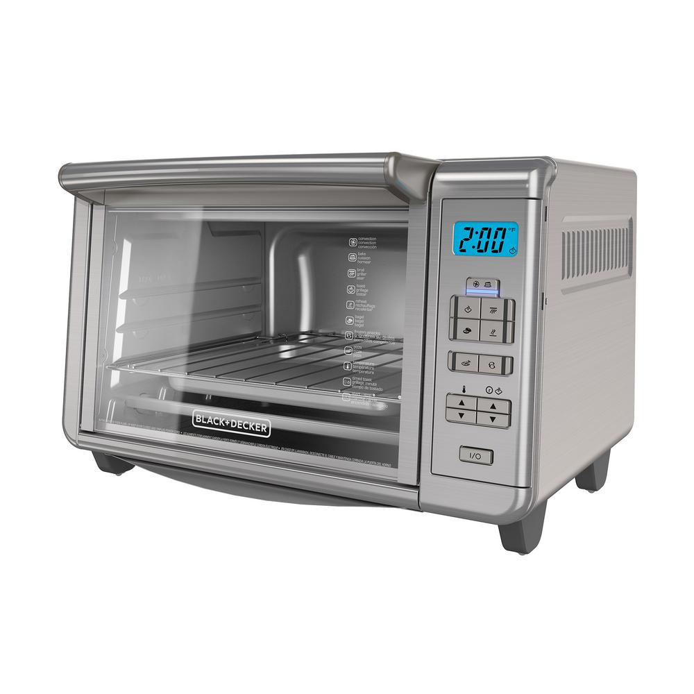 Black Decker Toaster Ovens Toasters The Home Depot 6 Slice Dining In Digital Countertop Silver Toaster Oven Black Decker
