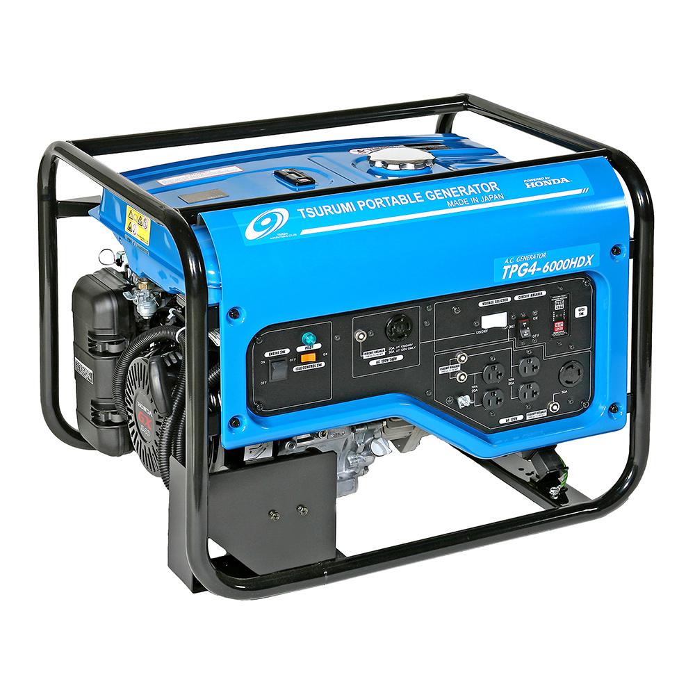TSURUMI PUMP 4,800 Watt Gasoline Powered Portable Blue Generator with GFCI... by TSURUMI PUMP