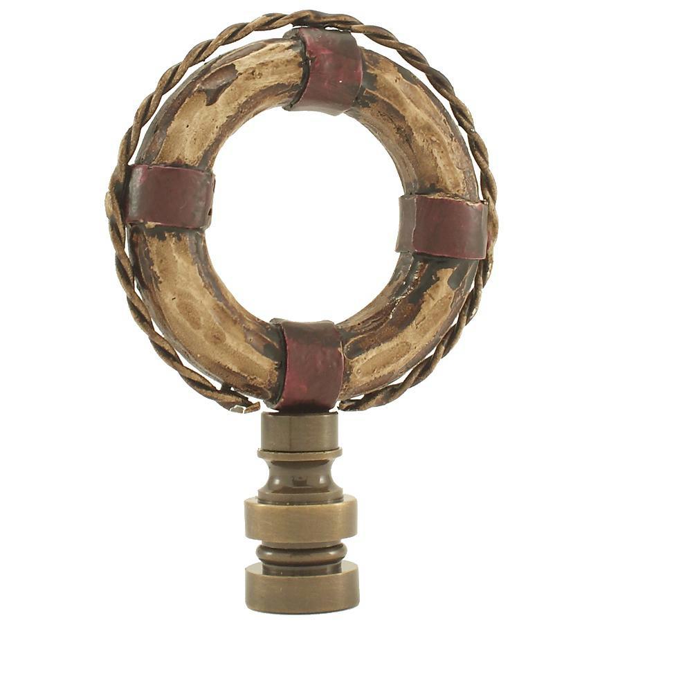 CAL Lighting 2.38 in. Brown Leaves Metal Cast Lamp FinialFA5045A