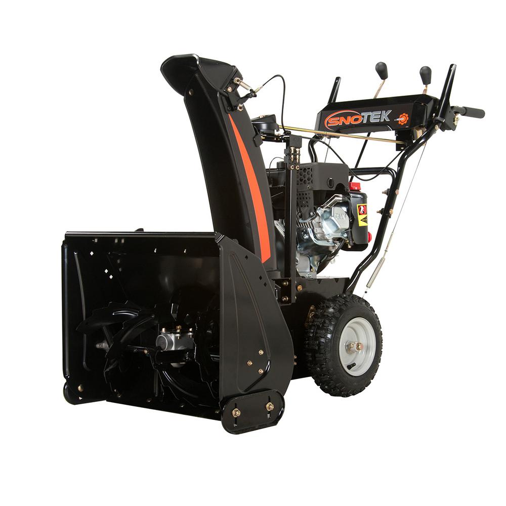 Sno Tek 24 in 2 Stage Electric Start Gas Snow Blower 920402 The Home 