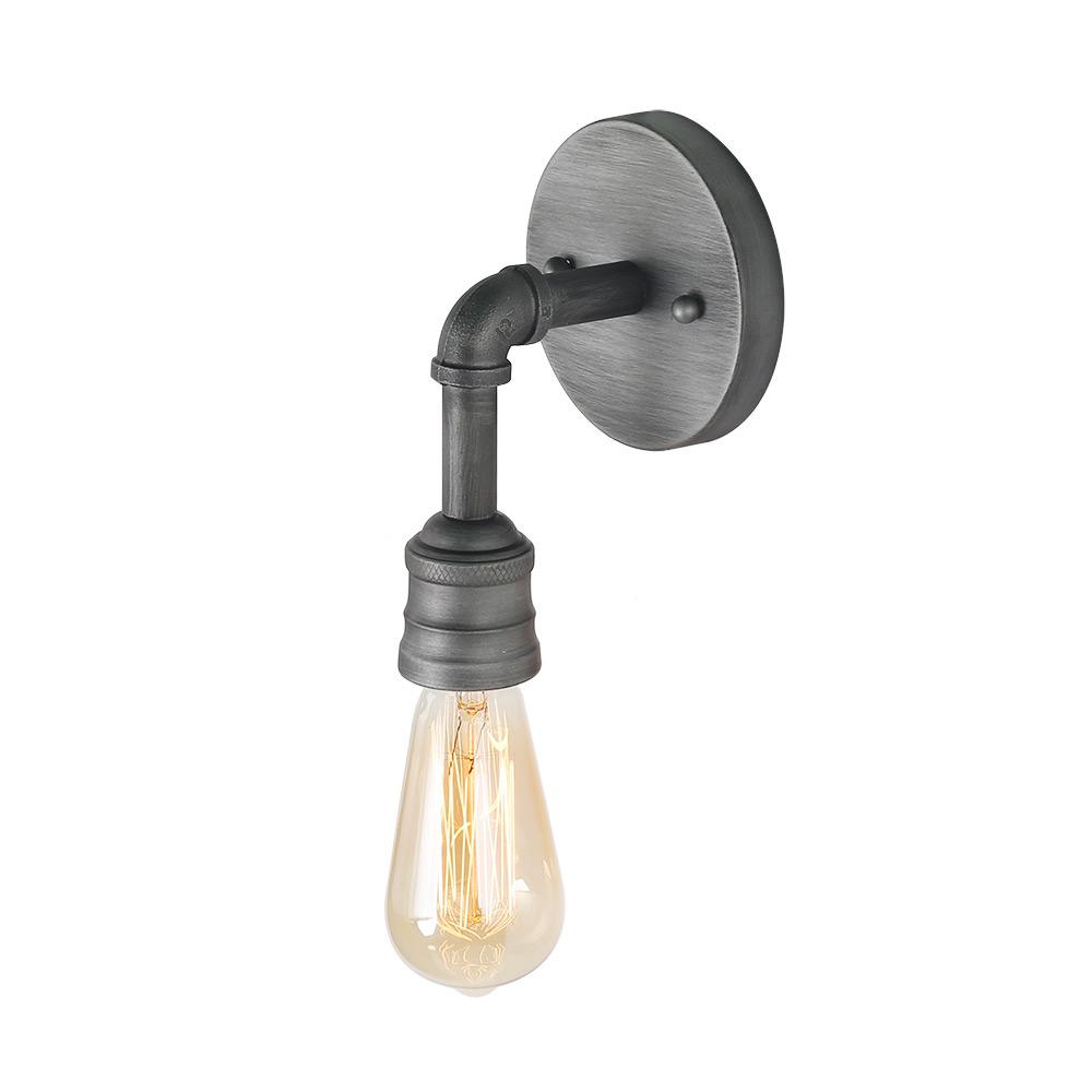 LNC 1Light Aged Silver Bathroom Vanity LightA03372 The Home Depot