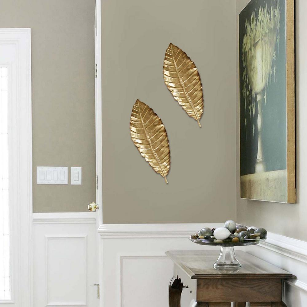 Elegant Metal Leaf Wall Decor