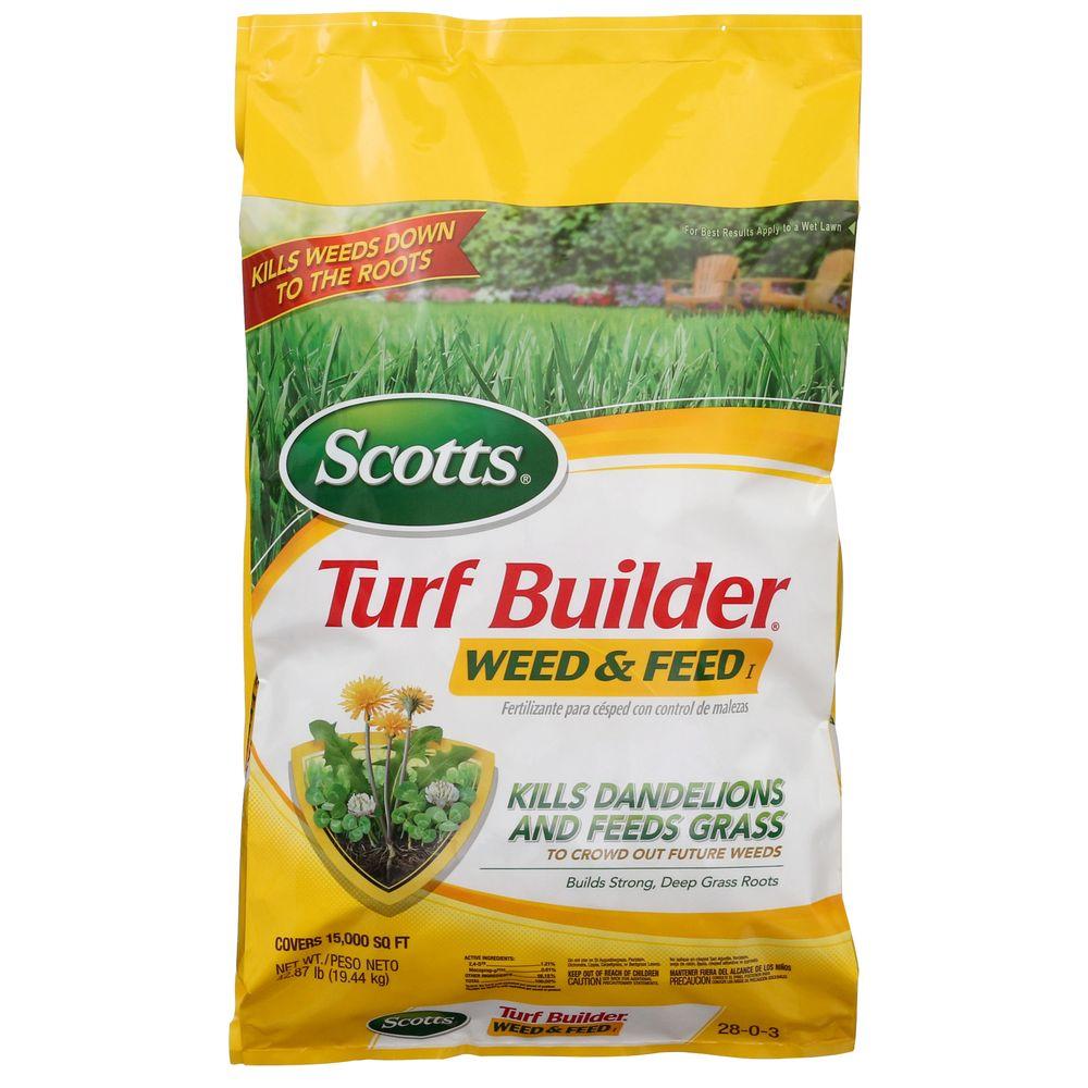 Scotts 15 lb. 5 M Turf Builder Weed and Feed-25006 - The Home Depot