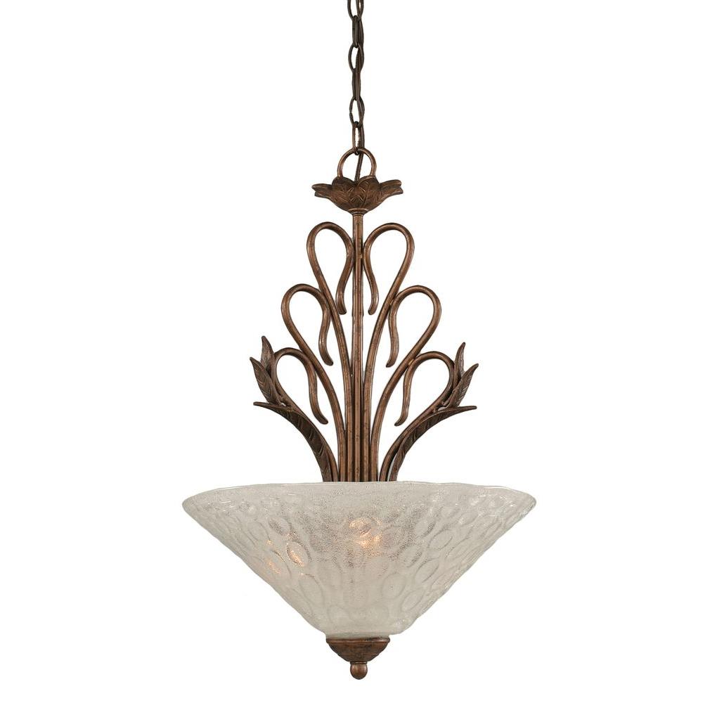 Filament Design Concord 3 Light Bronze Pendant With Italian Bubble Concord 3 Light Bronze Pendant With Italian Bubble Glass