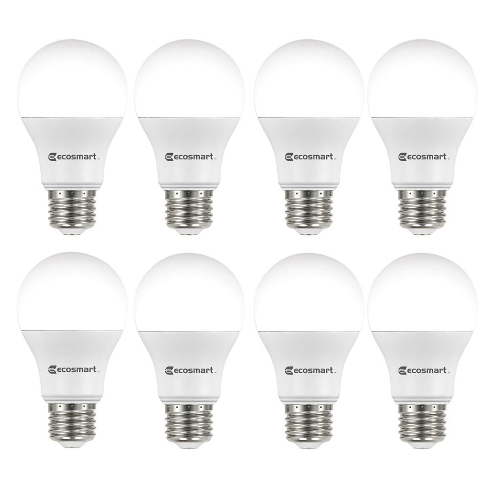 Ecosmart 60 Watt Equivalent A19 Non Dimmable Led Light Bulb Soft Ecosmart 60 Watt Equivalent A19 Non Dimmable Led Light Bulb Soft White 8
