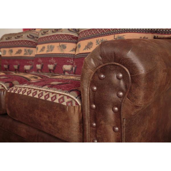 American Furniture Clics Sierra Lodge Microfiber And Tapestry American Furniture Clics Sierra Lodge Microfiber And Tapestry Brown Pattern With Nail Head Accents Sleeper Sofa 8505 10 The Home Depot