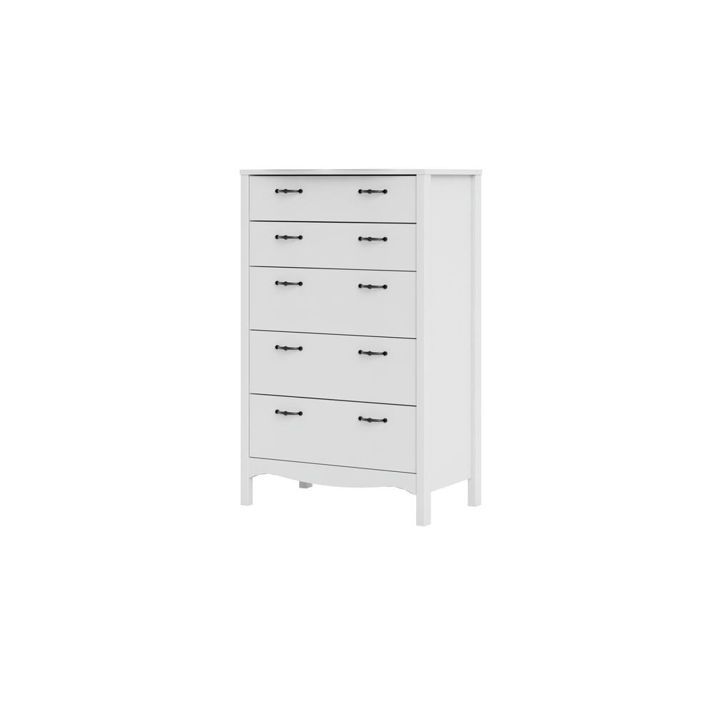 Tvilum Biscayne 5 Drawer White Chest Of Drawers 707324949 The