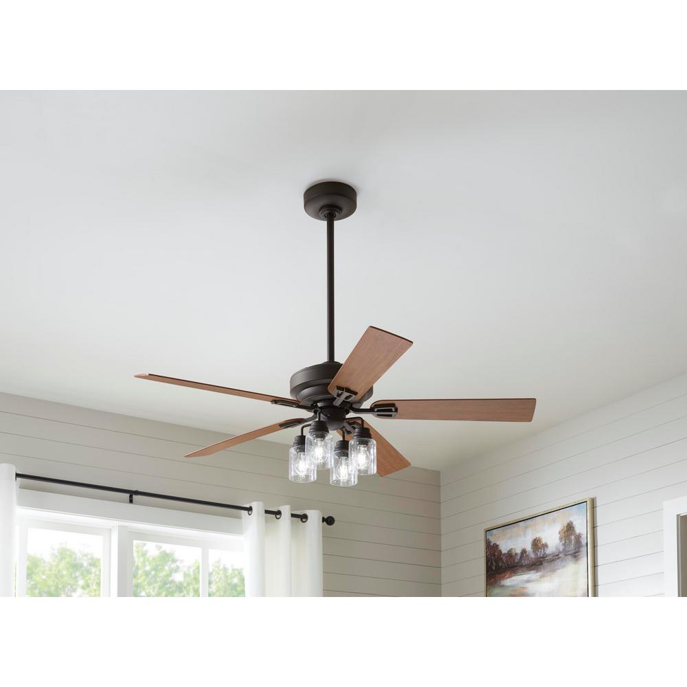 Led Matte Black Ceiling Fan With Remote Control And Light Kit Carlisle 60 In Ceiling Fans Lamps Lighting Ceiling Fans