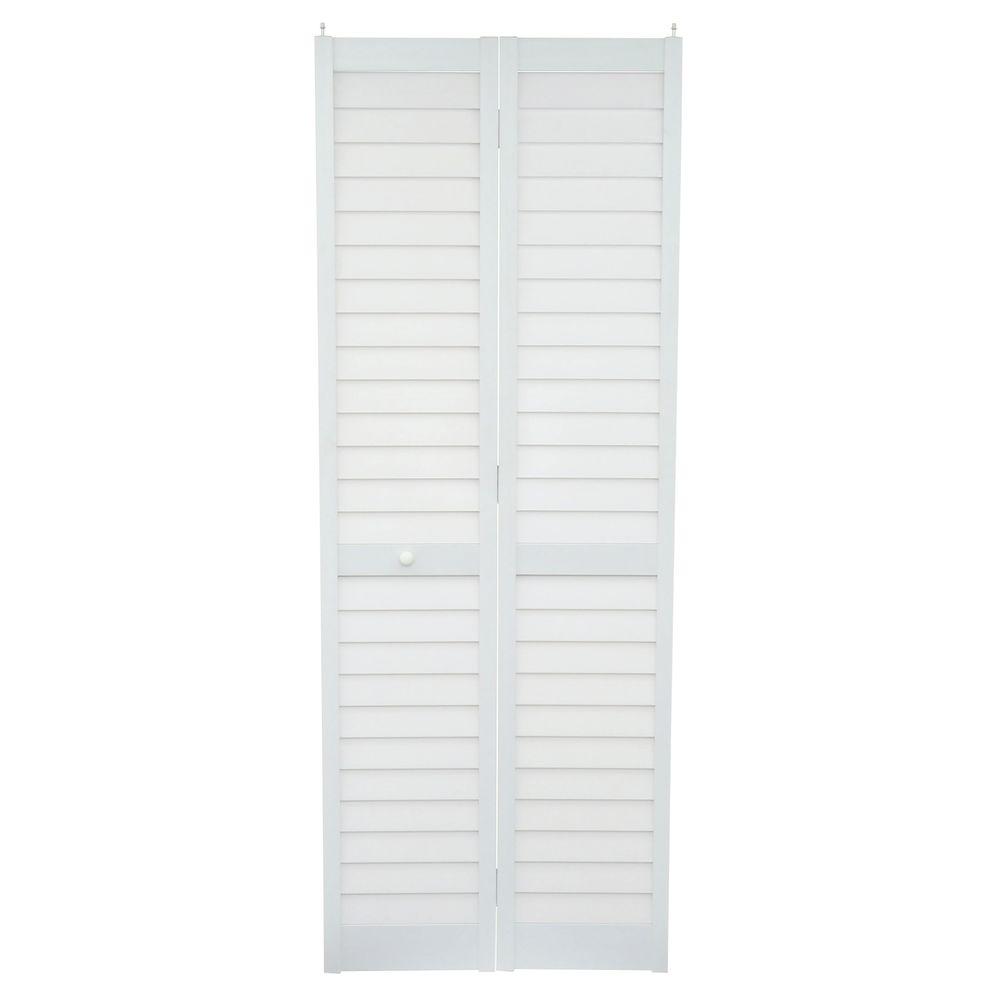 White Vinyl Bifold Doors Interior Closet Doors The Home