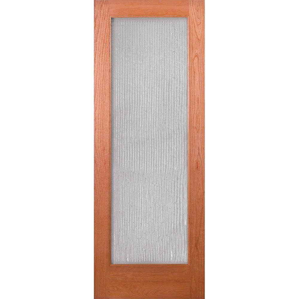 Feather River Doors 36 in. x 80 in. 1 Lite Unfinished Cherry Bamboo