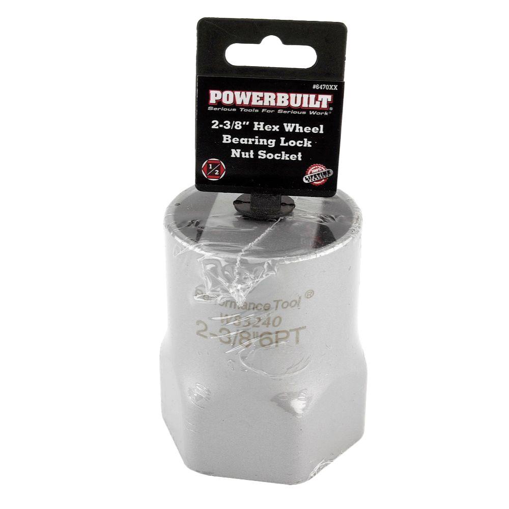 Powerbuilt 23/8 in. 6Point Wheel Bearing Lock Nut Socket647063 The