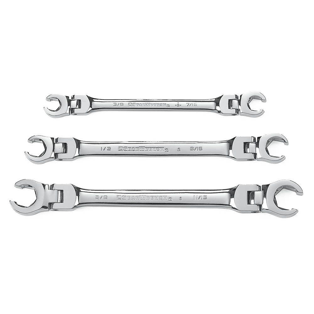 GearWrench SAE Flex Flare Nut Wrench Set (3Piece)81914 The Home Depot