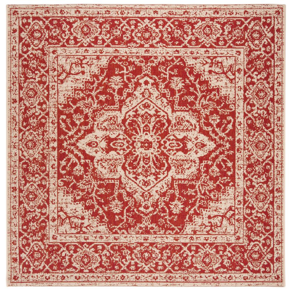 Safavieh Linden Red Cream 6 Ft 7 In X Square Area Rug