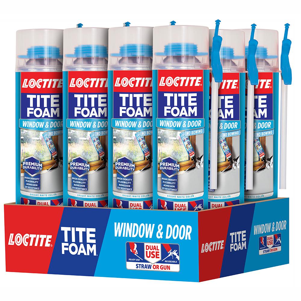 Loctite Tite Foam Dual Use Pro Can Window And Door 19 6 Oz Spray Foam Sealant 12 Pack 2644448 The Home Depot