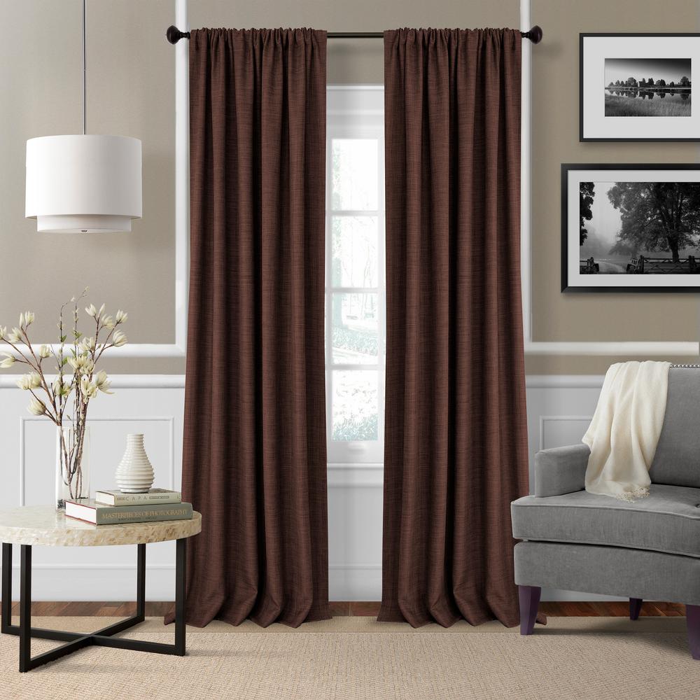 Home Decorators Collection Semi Opaque Taupe Velvet Lined Back Tab Semi Opaque Taupe Velvet Lined