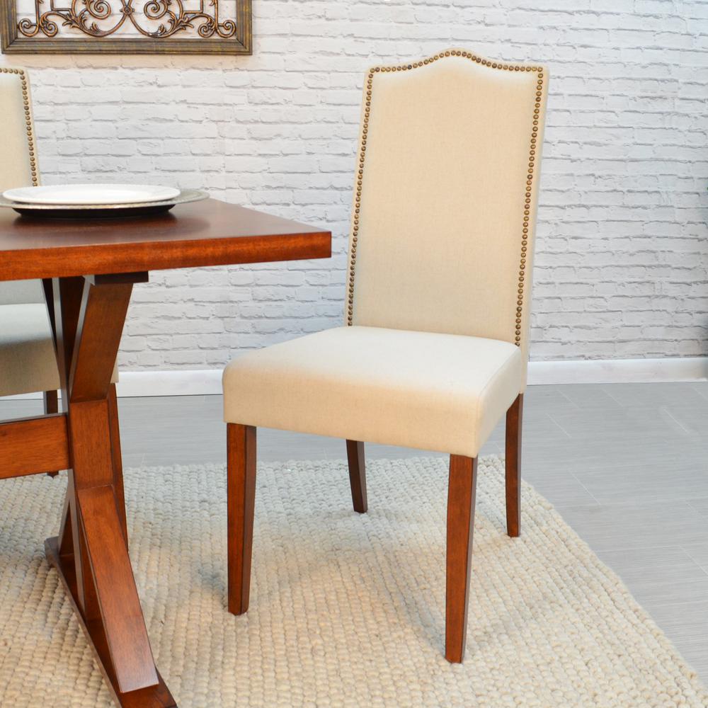 Modern Parsons Chair Special Values Dining Chairs Kitchen Romero Cream Linen Parsons Dining Chair