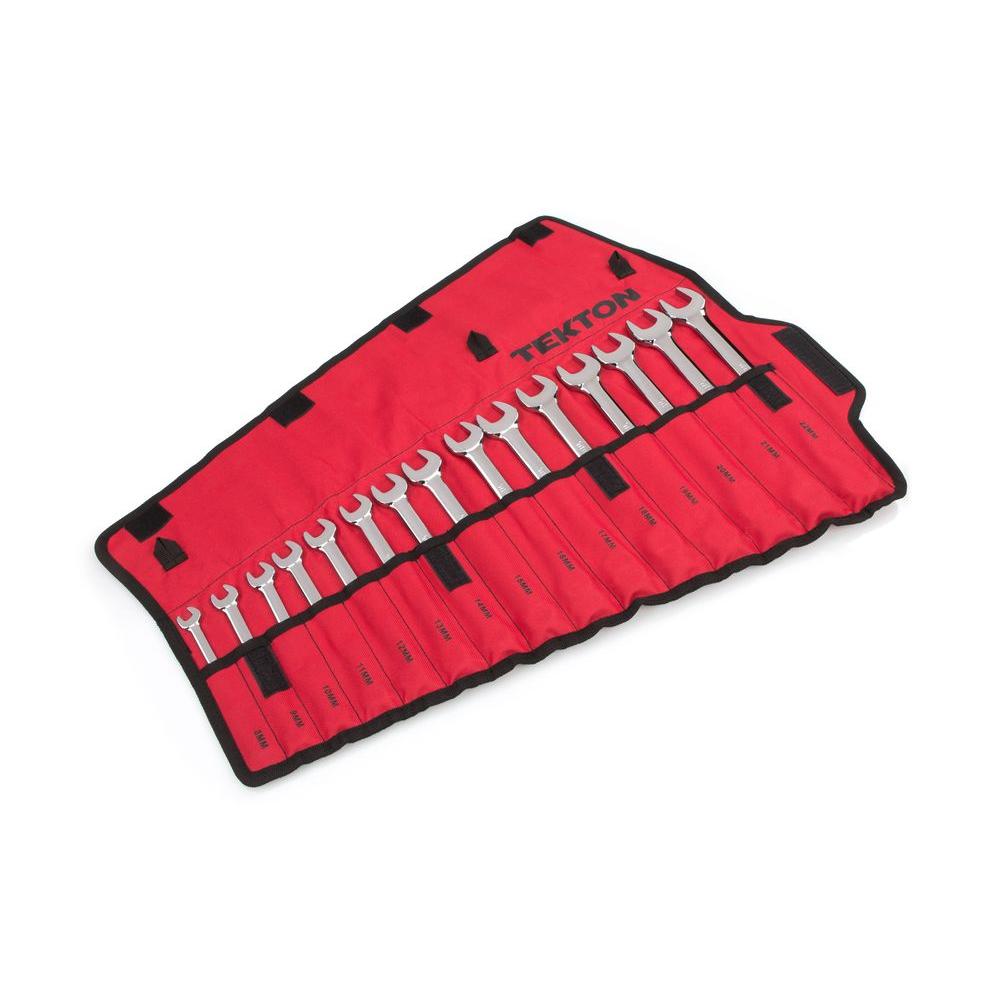 Metric 22 m... TEKTON Combination Wrench Set with Roll-up Storage Pouch 8 mm