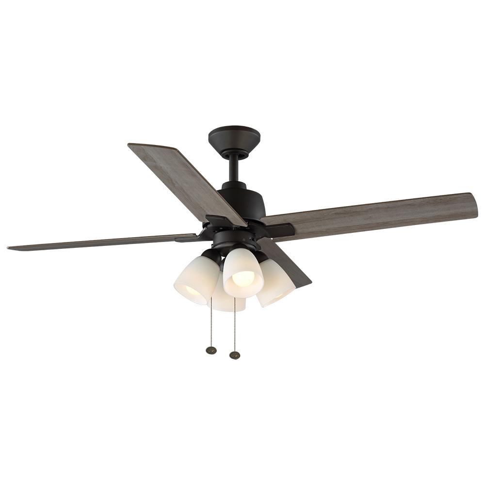 Hampton Bay Malone 54 In Led Oil Rubbed Bronze Ceiling Fan With