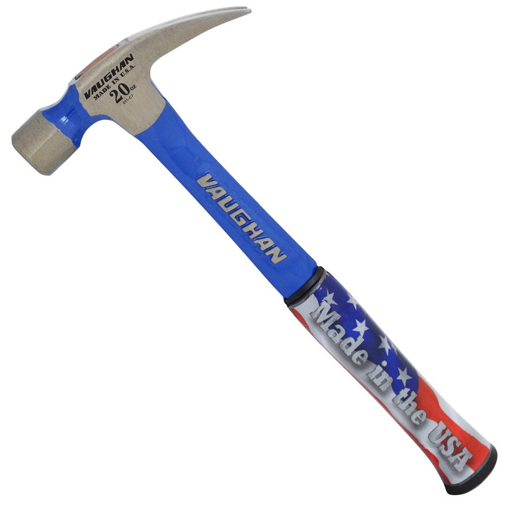 Vaughan 20 oz.. Smooth Face Solid Steel Rip Hammer, 14 In steel handle