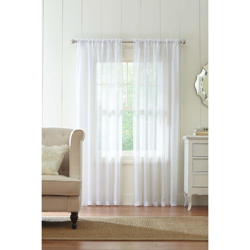  Home  Decorators  Collection  Sheer White Highline Textured 