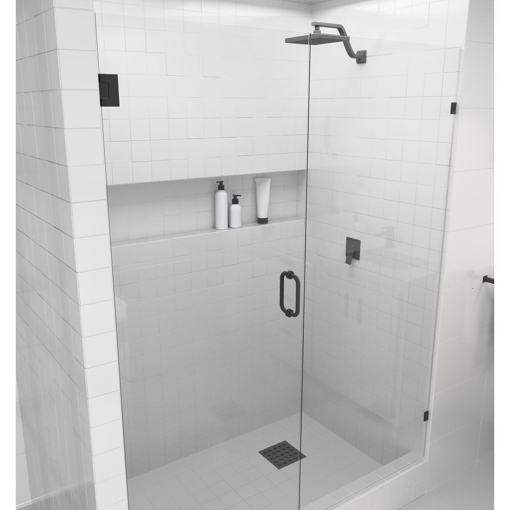 Glass Warehouse 40.25 in. x 78 in. Frameless Wall Hinged Shower Door in