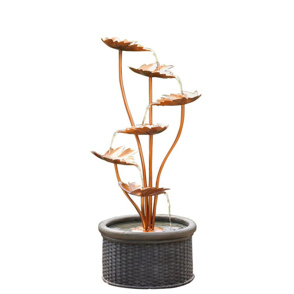 Jeco Metal Leaves Water FountainFCL087 The Home Depot