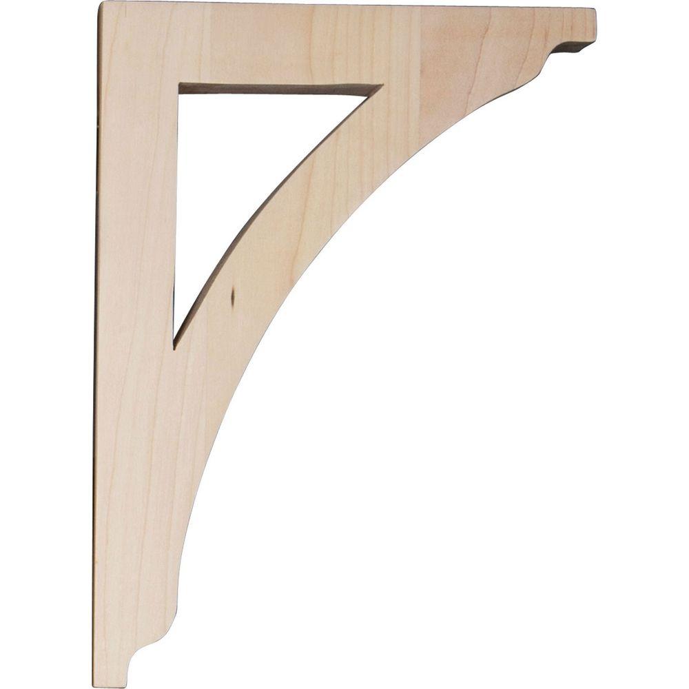 Ekena Millwork BKT06X38X44THR05SDF Thorton Block Rustic Wood Bracket 3 1//2W Douglas Fir Smooth 18 D x 18 H