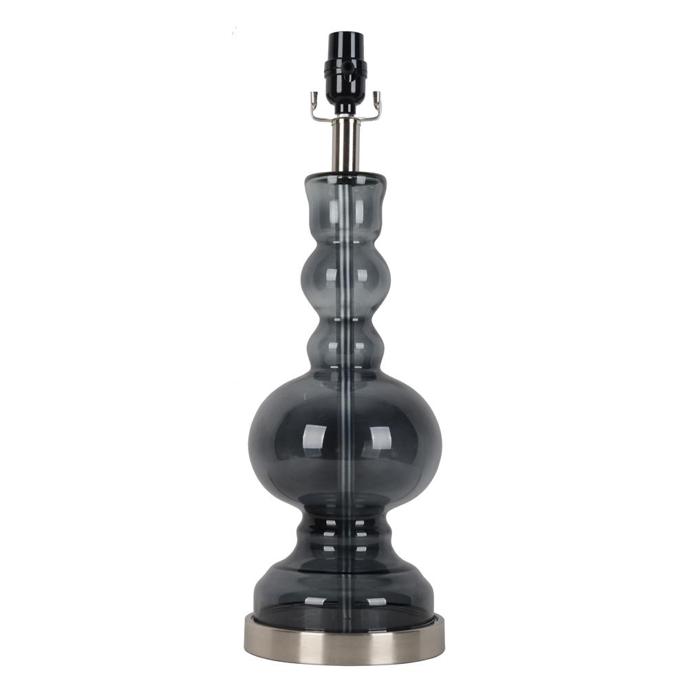 Hampton Bay Mix And Match 21 5 In H Transpa Smoked Blue Glass H Transpa Smoked Blue Glass And Brushed Nickel