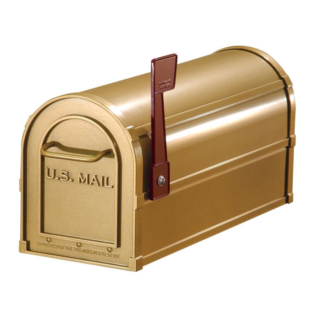 Brass Post Mount Large Residential Mailboxes Mailboxes