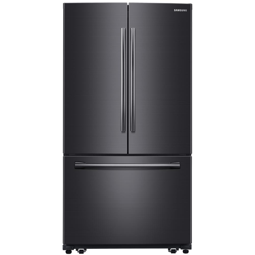Samsung 25.5 cu. ft. French Door Refrigerator in Black Stainless Steel Home Depot Black Stainless Steel Appliances