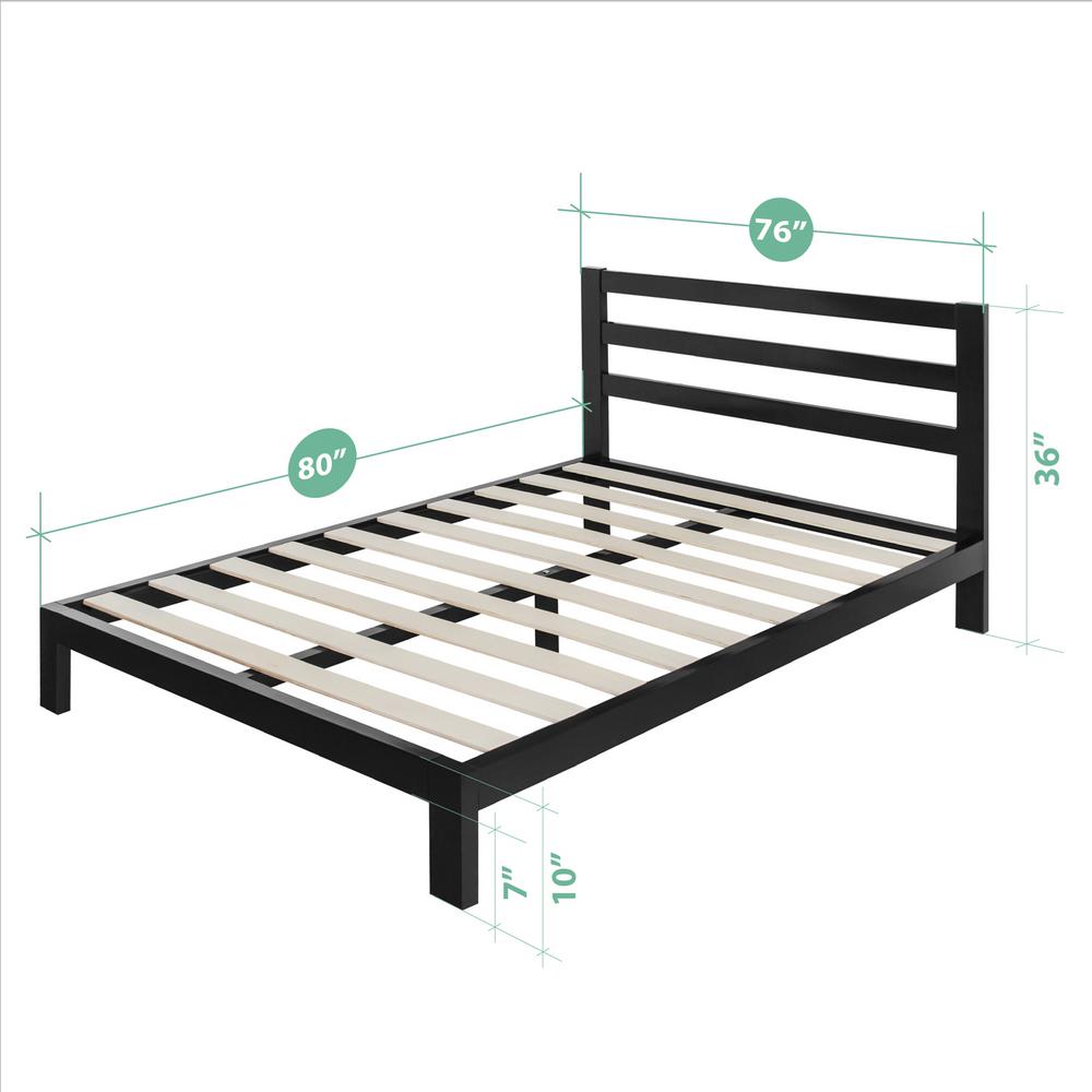Platform Beds Headboards Bedroom Furniture The Home Depot Arnav Modern Studio 10 Inch Platform 2000h Metal Bed Frame King