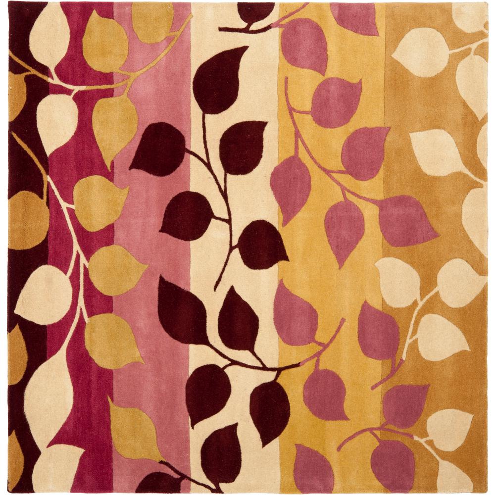 Safavieh Soho Red Gold 6 Ft X Square Area Rug Soh785c 6sq Safavieh Soho Red Gold 6 Ft X Square Area Rug