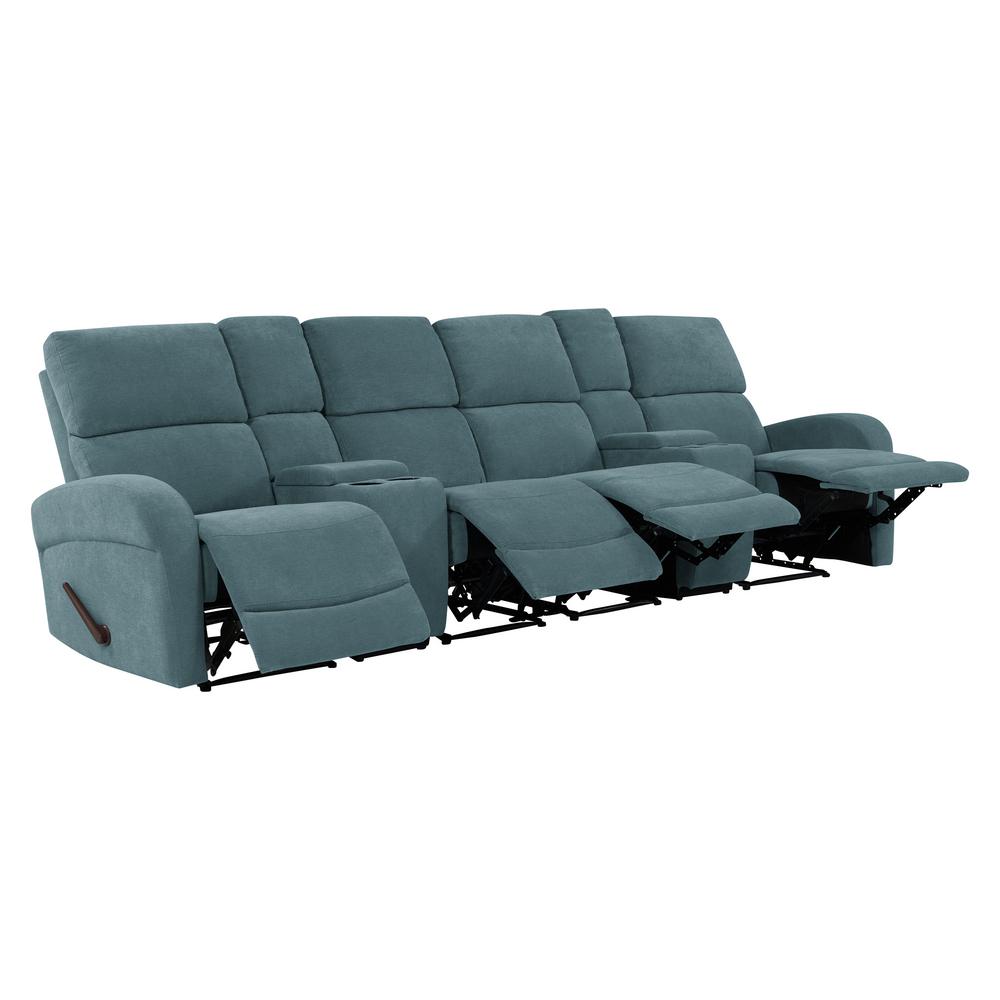 ProLounger 4Seat Tufted Recliner Sofa with 2Storage Consoles and USB